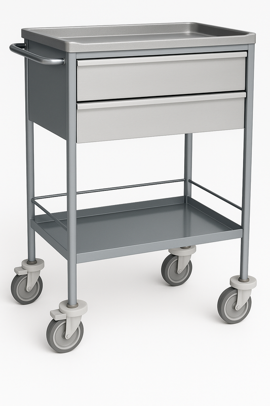 Carro de pensos c/ 2 gavetas + 1 prateleira(ref. 10.1589.N.A.1885)