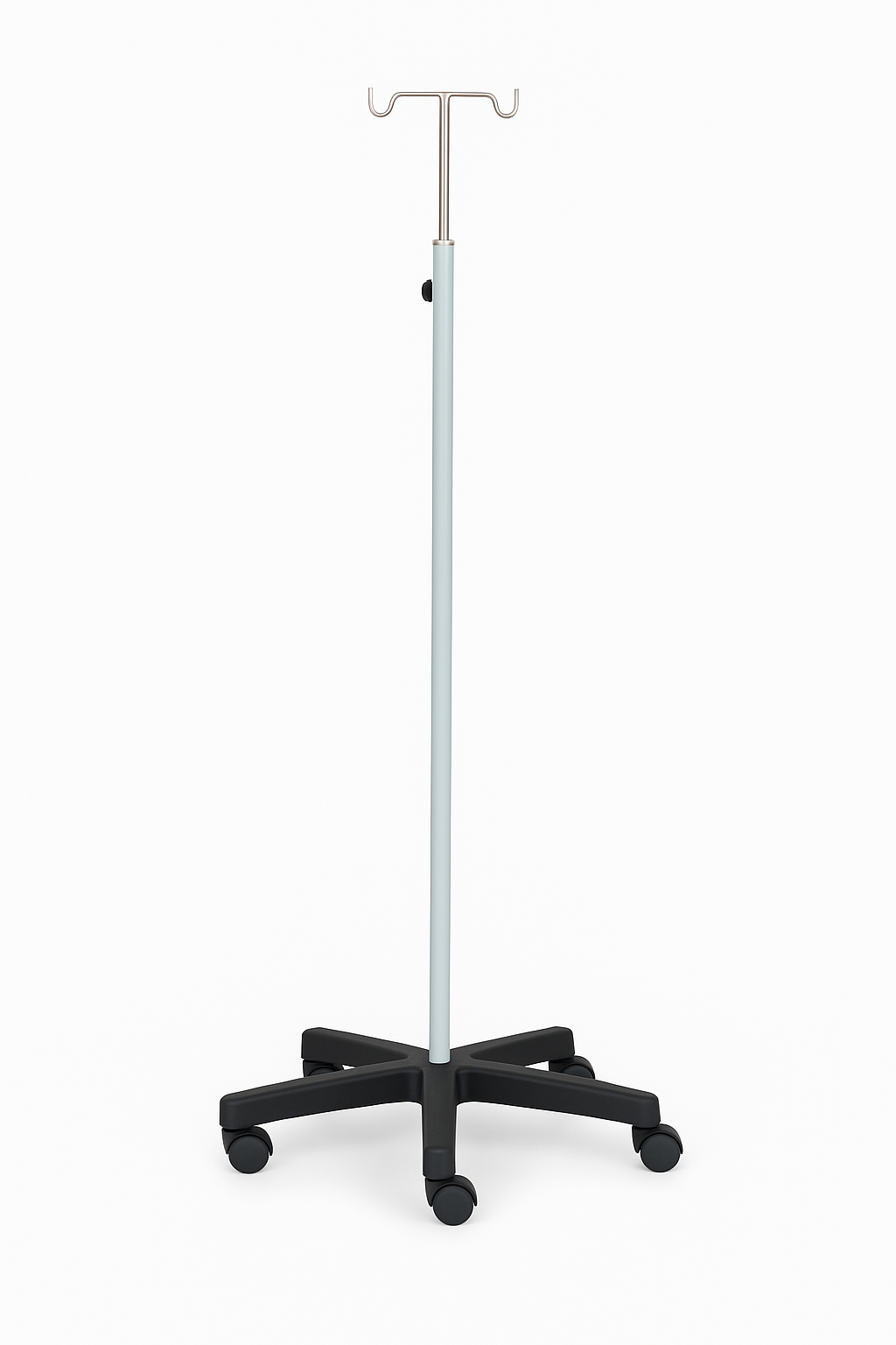 Suporte de soro e 2 ganchos em aço inox (ref. 10.AD.1461.I)