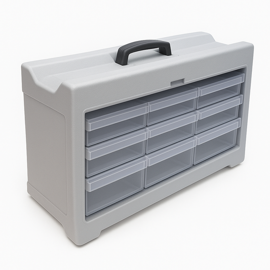 Cassete c/ 24 caixas de 3 divisórias p/ medicamentos (ref. 10.CR.1586.A)