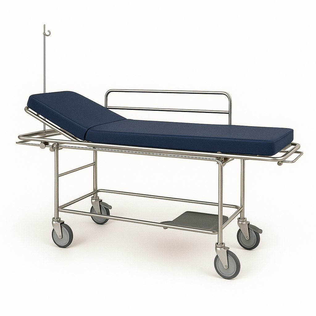 Maca bipar�da em inox c/ grades e colchão (ref. 10.MA.1725)