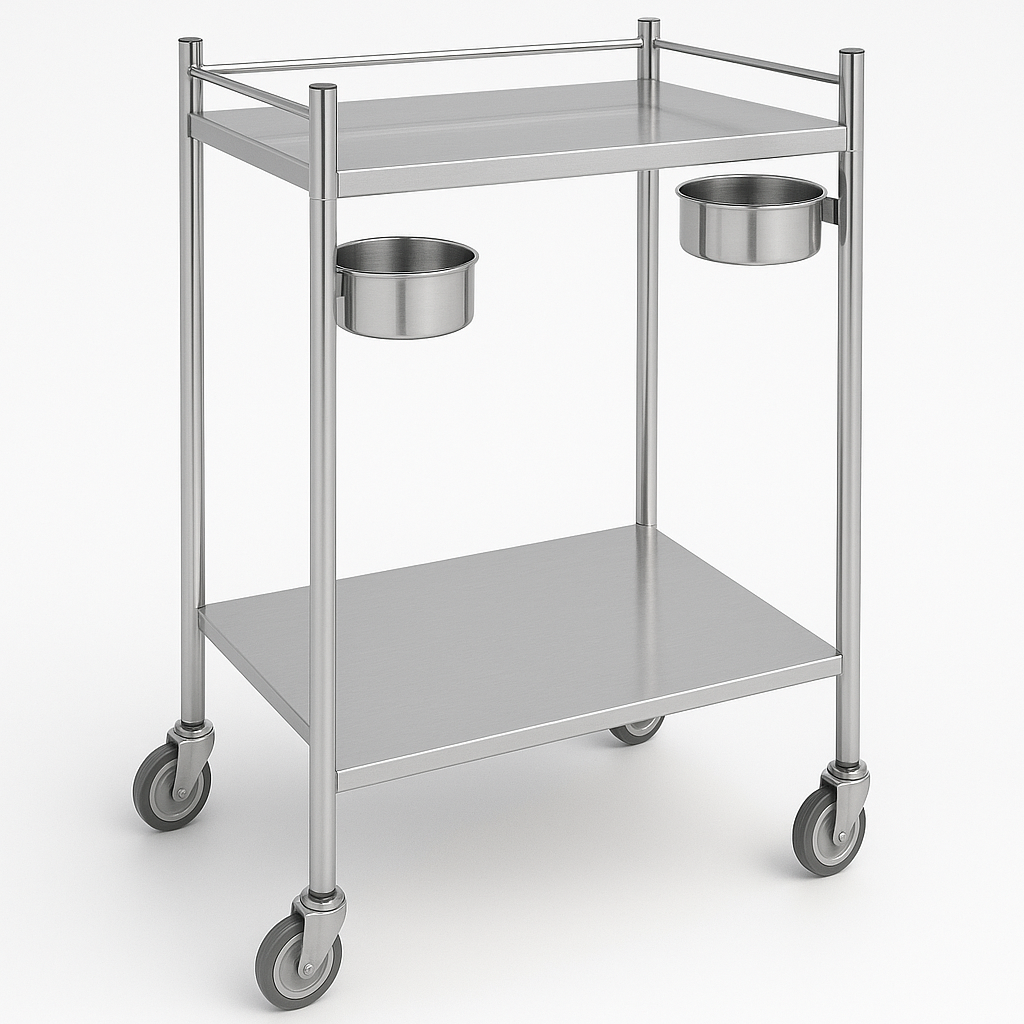 Carro de pensos em aço inoxidável c/ 2 �nas em inox (ref. 10.ME.1841)
