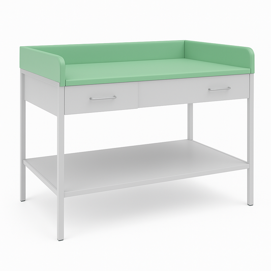 Mesa p/ ves�r bebés c/ 2 gavetas e prateleira em melamina (ref. 10.ME.1870)