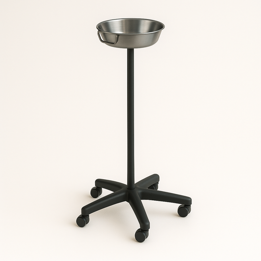 Suporte simples em aço c/ acabamento epoxy, c/ bacia em inox (ref. 10.AD.1451)