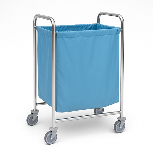 Carro de transporte de roupa suja, simples, em aço inoxidável (ref. 10.CR.1521)