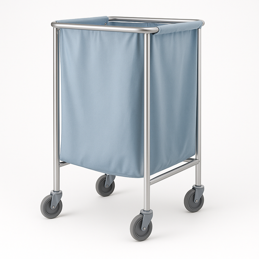 Carro de tranporte de roupa suja, simples, c/ tampo, em aço acabamento epoxy (ref. 10.CR.1530)