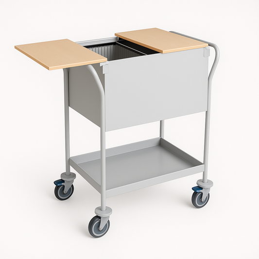 Carro de processos clínicos, em aço c/ acabamento epoxy (ref. 10.CR.1585)