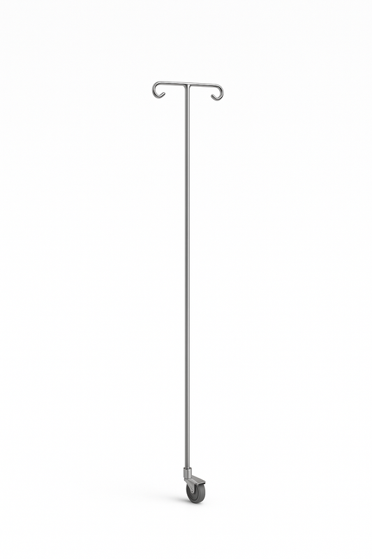 Suporte com haste de soro em inox (ref. 10.CR.1589.H)