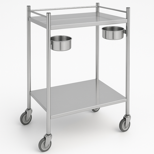 Carro de pensos em aço inoxidável c/ 2 �nas em inox (ref. 10.ME.1841)